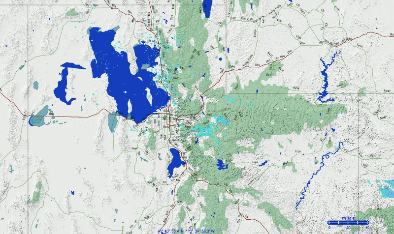 Map of Weather in Northern Utah